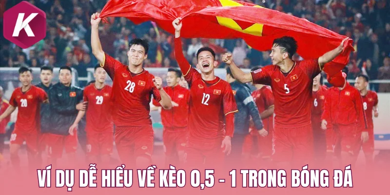 Ví dụ dễ hiểu về kèo 0,5 - 1 trong bóng đá